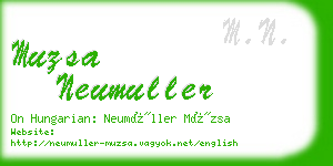 muzsa neumuller business card